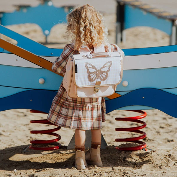 Caramel Et Cie Kleuterboekentas Papillon Vichy 4 Caramel Et Cie Kleuterboekentas Papillon Vichy - Afbeelding 2