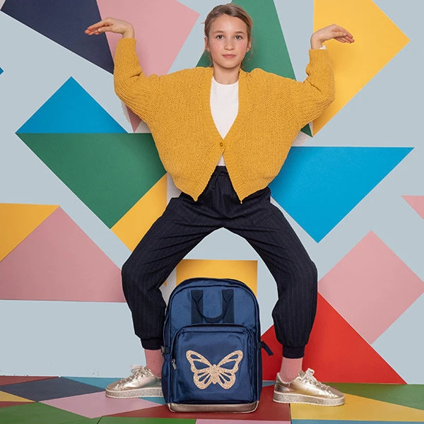 Caramel Et Cie Rugzak Papillon Bleu 6 Caramel Et Cie Rugzak Papillon Bleu - Afbeelding 4