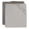 Jollein Aankleedkussenhoes Badstof Soft Grey/Storm Grey -Babyproducten Winkel jollein jollein aankleedkussenhoes badstof soft gr