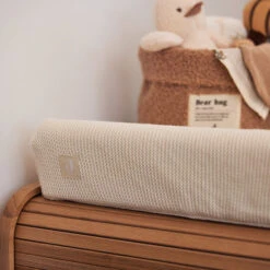 Jollein Aankleedkussenhoes Basic Knit Ivory -Babyproducten Winkel jollein jollein aankleedkussenhoes basic knit ivor 2