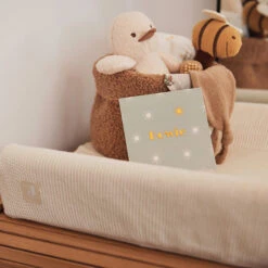 Jollein Aankleedkussenhoes Basic Knit Ivory -Babyproducten Winkel jollein jollein aankleedkussenhoes basic knit ivor 6