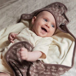 Jollein Badcape 75x75cm Meadow Chestnut -Babyproducten Winkel jollein jollein badcape 75x75cm meadow chestnut 2