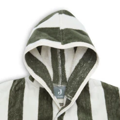 Jollein Badjas 1-2 Jaar Stripe Terry Leaf Green GOTS -Babyproducten Winkel jollein jollein badjas 1 2 jaar stripe terry leaf 4