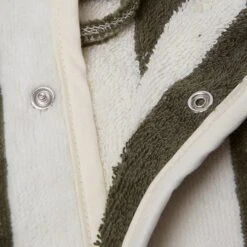 Jollein Badjas 3-4 Jaar Stripe Terry Leaf Green GOTS -Babyproducten Winkel jollein jollein badjas 3 4 jaar stripe terry leaf 2