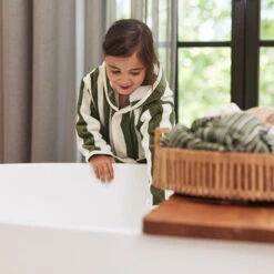 Jollein Badjas 3-4 Jaar Stripe Terry Leaf Green GOTS -Babyproducten Winkel jollein jollein badjas 3 4 jaar stripe terry leaf 5