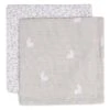 Jollein Hydrofiel Monddoekje Dotted&Rabbit Nougat GOTS 2pack -Babyproducten Winkel jollein jollein hydrofiel monddoekje dotted rabbit