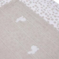 Jollein Hydrofiel Monddoekje Dotted&Rabbit Nougat GOTS 2pack -Babyproducten Winkel jollein jollein hydrofiel monddoekje dotted rabbit 3
