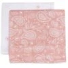 Jollein Hydrofiel Monddoekje Paisley & Halo Rosewood GOTS 2pack -Babyproducten Winkel jollein jollein hydrofiel monddoekje paisley halo