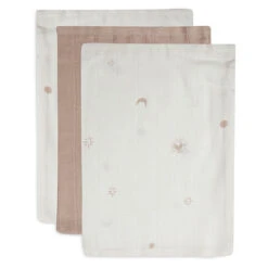 Jollein Hydrofiel Washandje Stargaze Biscuit 3pack