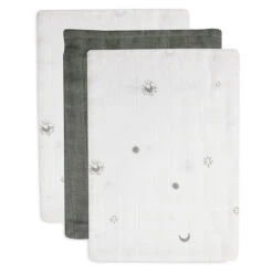 Jollein Hydrofiel Washandje Stargaze Leaf Green 3pack