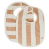 Jollein Slabbetje Stripe Terry Biscuit GOTS 2-pack 1 Jollein Slabbetje Stripe Terry Biscuit GOTS 2-pack -Babyproducten Winkel jollein jollein slabbetje stripe terry biscuit got