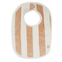 Jollein Slabbetje Stripe Terry Biscuit GOTS 2-pack -Babyproducten Winkel jollein jollein slabbetje stripe terry biscuit got 2