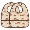 Jollein Slabbetje Waterproof Savannah 2 Stuks -Babyproducten Winkel jollein jollein slabbetje waterproof savannah 2 st