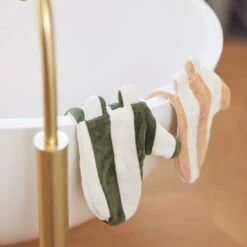 Jollein Washandje Stripe Terry Leaf Green GOTS -Babyproducten Winkel jollein jollein washandje stripe terry leaf green 2