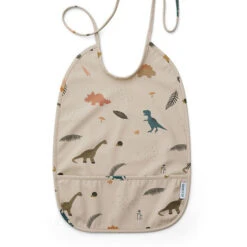 Slabbetje Lai Dino Dark Sandy Mix - Liewood