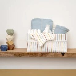 Little Dutch Washandjes Set Vintage Sunny Stripes/Pure Soft Blue -Babyproducten Winkel little dutch little dutch washandjes set vintage s 5