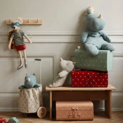 Maileg Opbergkoffer Small - Dusty Green W. Dots 9 Maileg Opbergkoffer Small - Dusty Green W. Dots -Babyproducten Winkel maileg maileg opbergkoffer small dusty green w dot 3