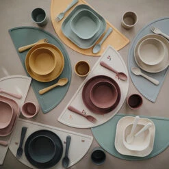 Mushie Siliconen Placemat Cambridge Blue -Babyproducten Winkel mushie mushie siliconen placemat cambridge blue 4