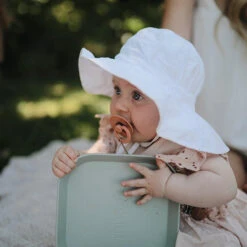 Mushie Vierkante Borden Set Van 2 - Sage -Babyproducten Winkel mushie mushie vierkante borden set van 2 sage 3