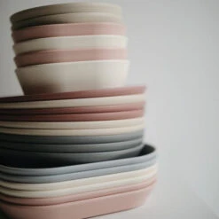 Mushie Vierkante Kommen Set Van 2 - Cloud -Babyproducten Winkel mushie mushie vierkante kommen set van 2 cloud 3