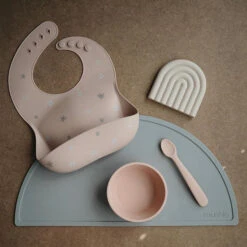 Mushie Vork En Lepel - Blush -Babyproducten Winkel mushie mushie vork en lepel blush 5