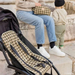 Nobodinoz Buggy Inlegger Green Checks -Babyproducten Winkel nobodinoz tipi en accessoires nobodinoz buggy inle 3