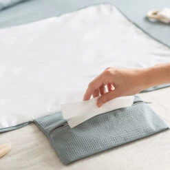 Verschoningsmatje Mozart Stone Blue - Nobodinoz -Babyproducten Winkel nobodinoz tipi en accessoires verschoningsmatje mo 20