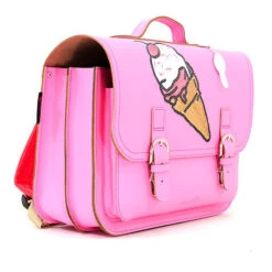 Own Stuff Lederen Boekentas Roze Ice -Babyproducten Winkel own stuff own stuff lederen boekentas roze ice 2