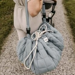 Speelmat - Zak Organic Dusty Blue Soft - Play & Go -Babyproducten Winkel play and go speelmat zak organic dusty blue soft p 2