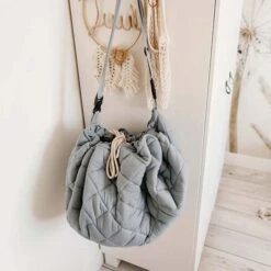 Speelmat - Zak Organic Dusty Blue Soft - Play & Go -Babyproducten Winkel play and go speelmat zak organic dusty blue soft p 4