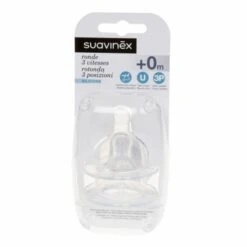 Suavinex Ronde Silicone Speen +0 Maand 3 Posities Duopack