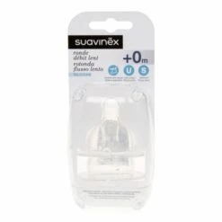 Suavinex Ronde Silicone Speen +0 Maand Slow Flow Duopack