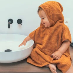Poncho Inca Rust - Timboo -Babyproducten Winkel timboo poncho inca rust timboo 4