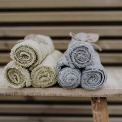 Washandjes Feather Grey Set Van 3 - Timboo -Babyproducten Winkel timboo washandjes feather grey set van 3 timboo 6